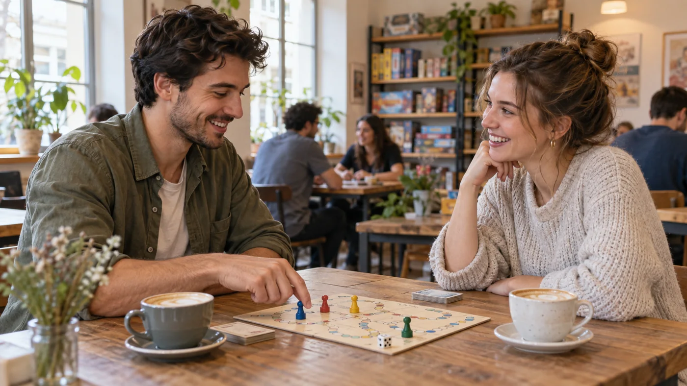 A Board-Game First Date: Keep the Game Simple and the Conversation Open