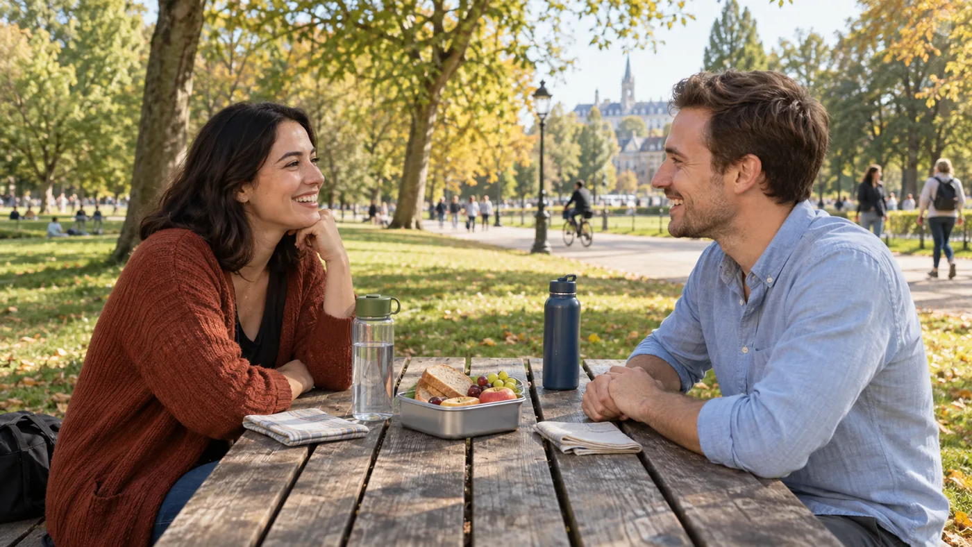 Picknick beim ersten Date: ein einfacher Plan, Zeit zum Reden